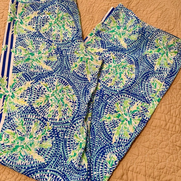 Lilly Pulitzer Bal Harbour Palazzo Pants Bennet Blue Tropic  Size Small - Picture 4 of 8